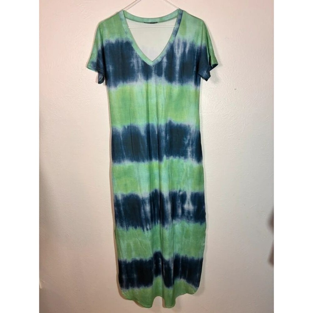 Husk Ary Loungewear, maxi length size Xs, blue and green tie-dye